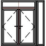 Double Inswing w Sidelight-Transom