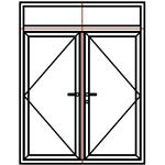 Double Outswing w Transom