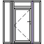 Single Inswing w Sidelights-Transom