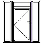 Single Outswing w Sidelight-Transom