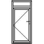 Single Outswing w Transom