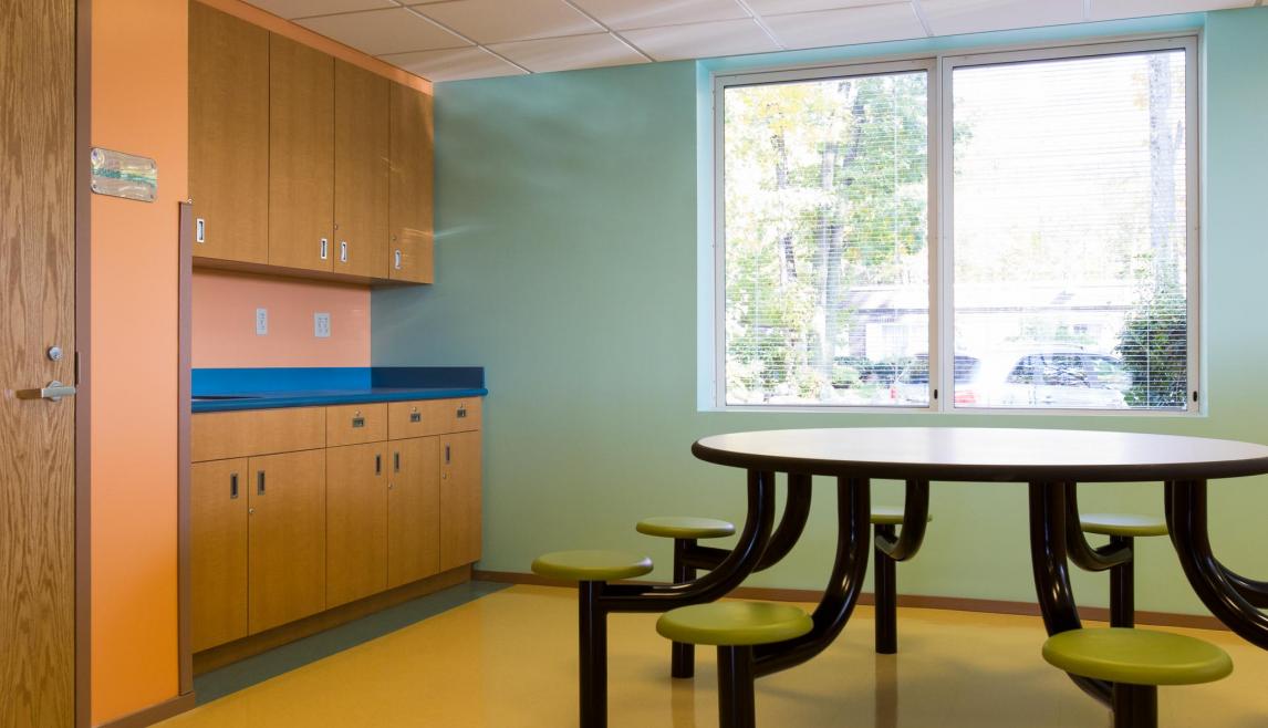 Winco's 8800 Psychiatric window series allow patients of Hampstead Hospital in rural New Hampshire to enjoy vistas of the hospital's 100 acres of rolling hills and woodlands while providing a safe and secure environment through the facility.